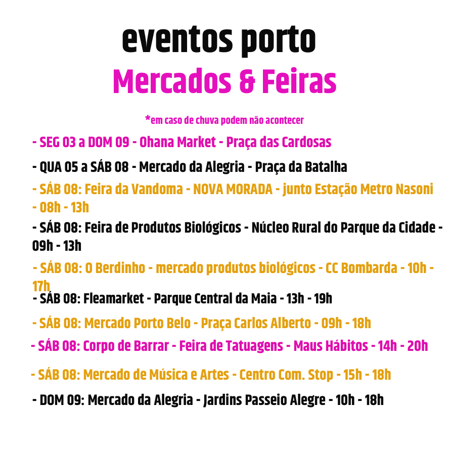esta semana porto 