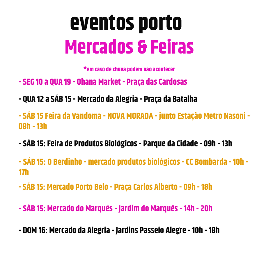 esta semana porto