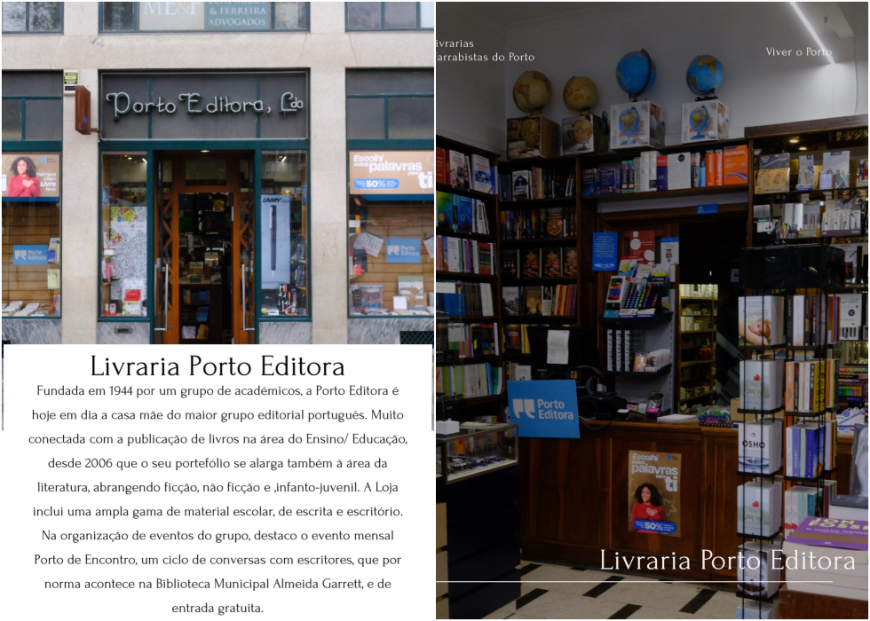 as livrarias e alfarrabistas do Porto