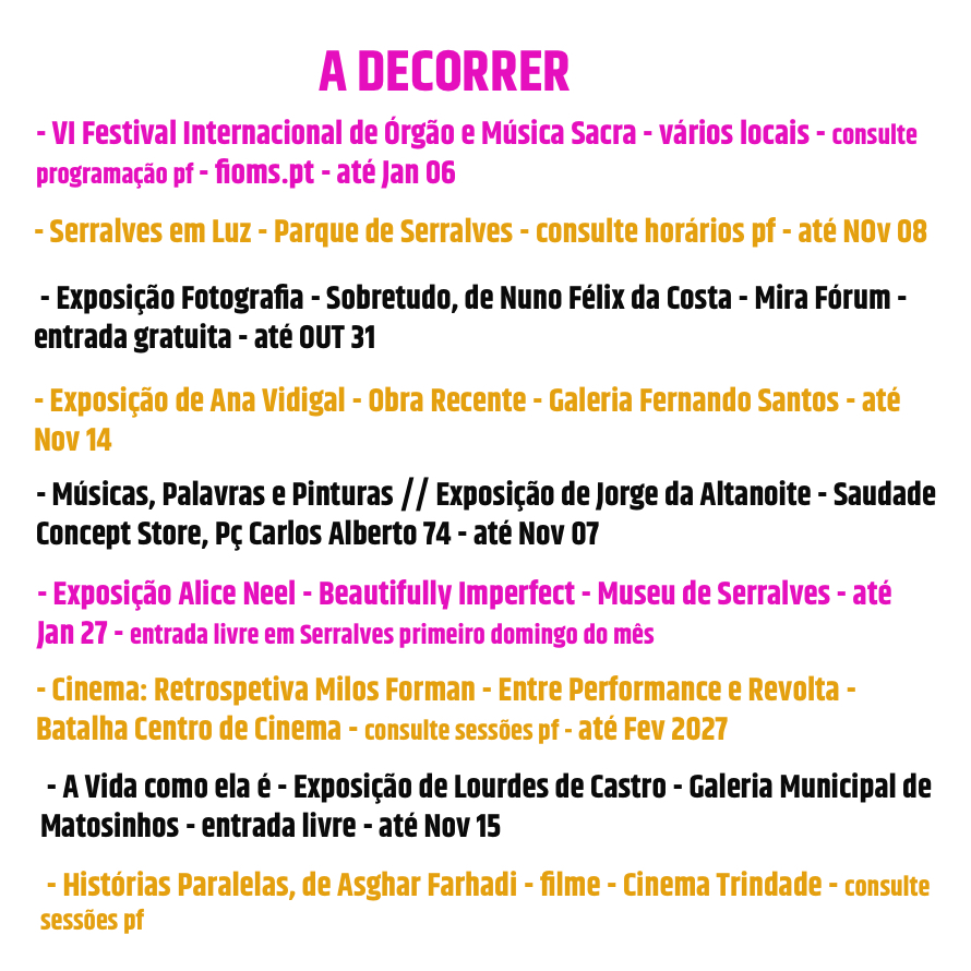 esta semana porto